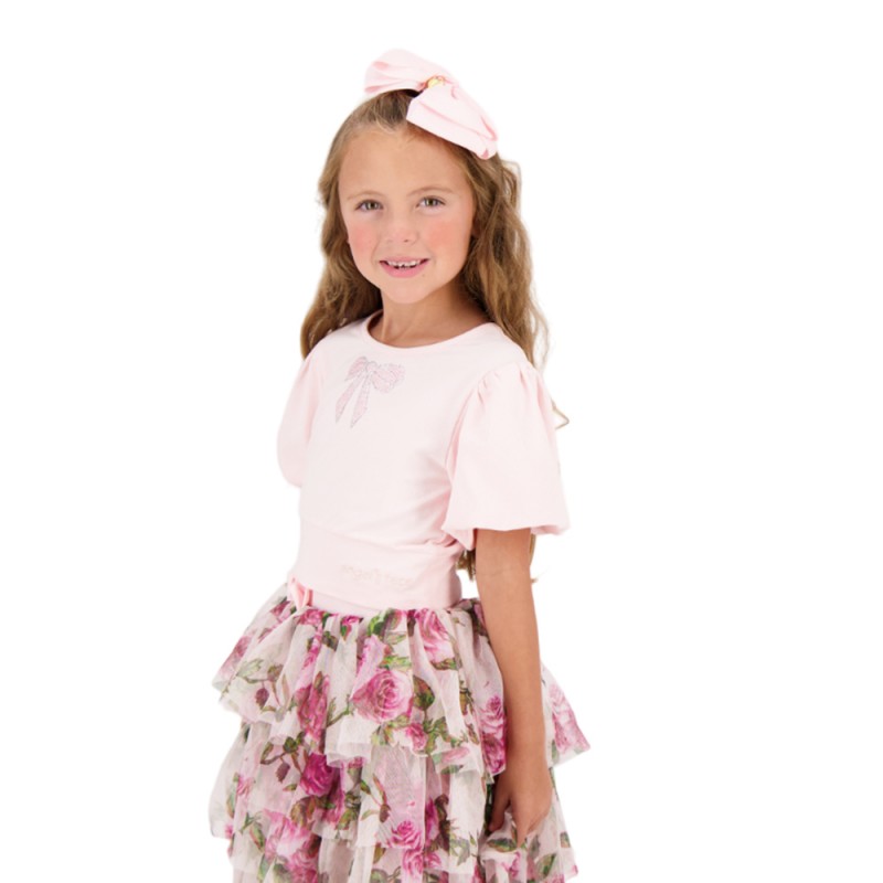 Angel's Face DOLLIE PEARL BOW TOP (5056440785 PALE PINK)