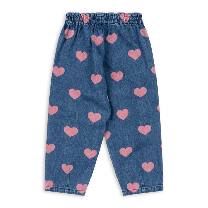 Konges Slojd MAGOT FRILL PANTS AOP GOTS (KS101584 BON COEUR PINK)